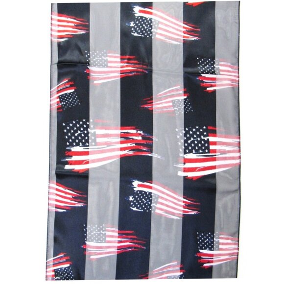 Vintage Design American Flag Patriotic Print Scarf Red White Blue Election - Picture 3 of 4